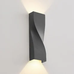 Lucande Aplique LED para exterior Tibelya, antracita, arriba/abajo, IP65