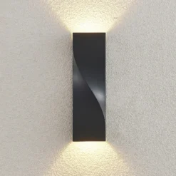 Lucande Aplique LED para exterior Tibelya, antracita, arriba/abajo, IP65