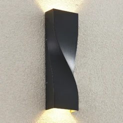 Lucande Aplique LED para exterior Tibelya, antracita, arriba/abajo, IP65