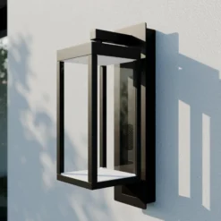 Lucande Aplique LED para exterior Ferdinand, antracita Altavoz