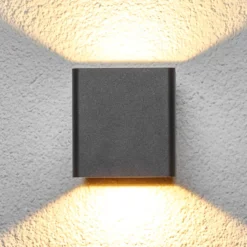 Lucande Aplique LED para exterior Aaron, antracita, IP54, arriba/abajo
