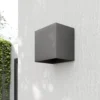 Lucande aplique LED para exterior Evie, 14 cm, antracita, arriba/abajo