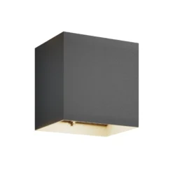 Lucande aplique LED para exterior Evie, 14 cm, antracita, arriba/abajo