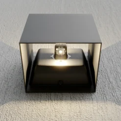 Lucande aplique LED para exterior Evie, 14 cm, antracita, arriba/abajo