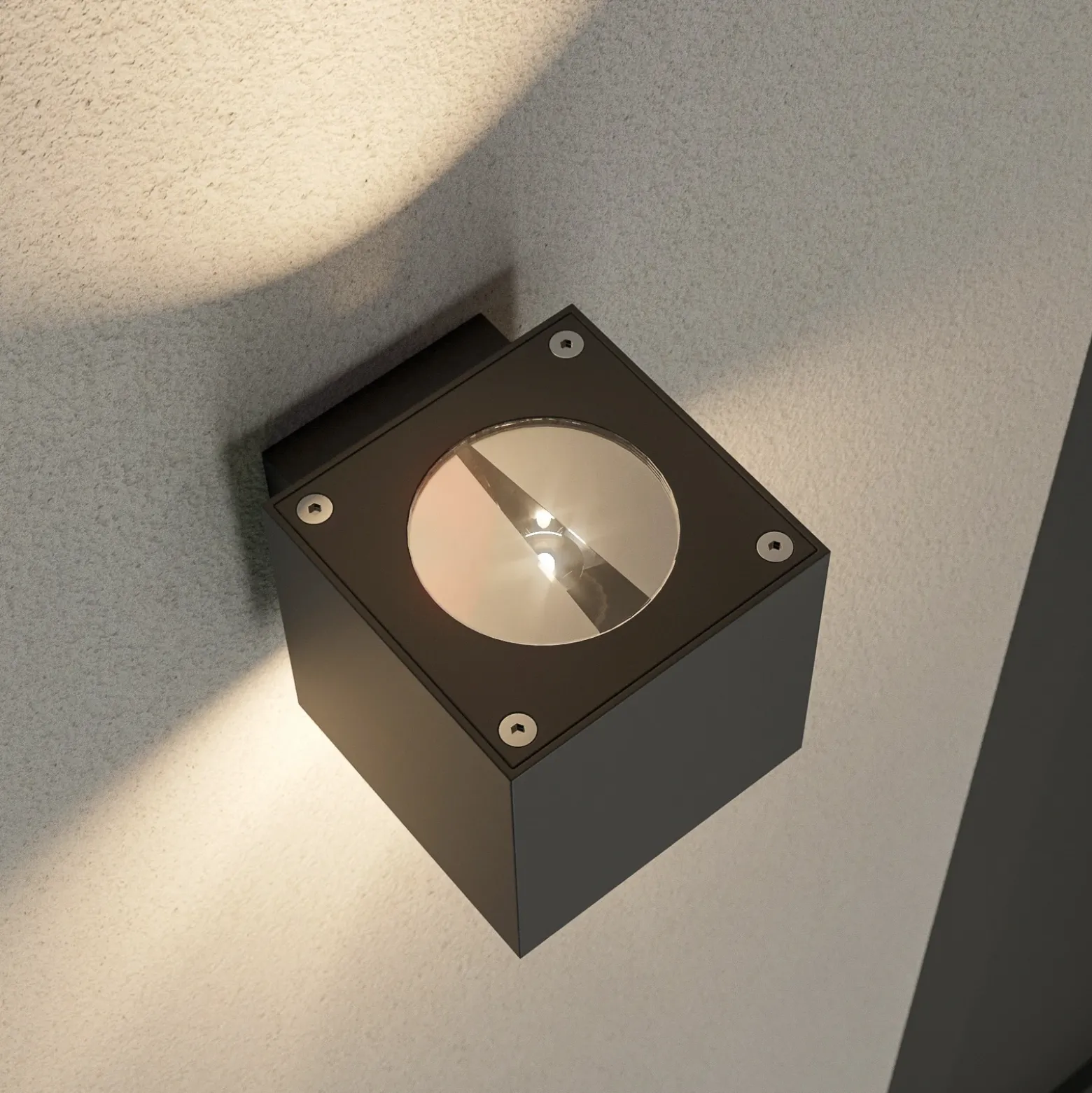Lucande aplique LED para exterior Jarno, antracita, metal, 9 cm