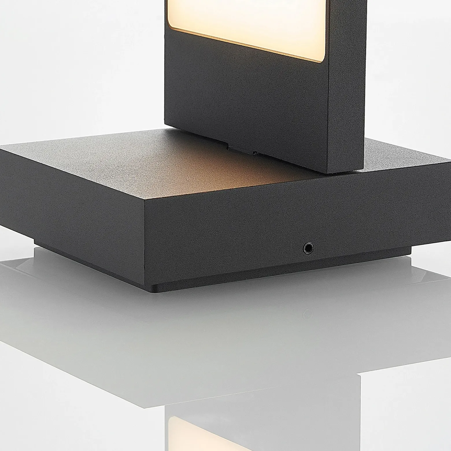 Lucande aplique LED para exterior Silvan, antracita, IP65, 14 cm