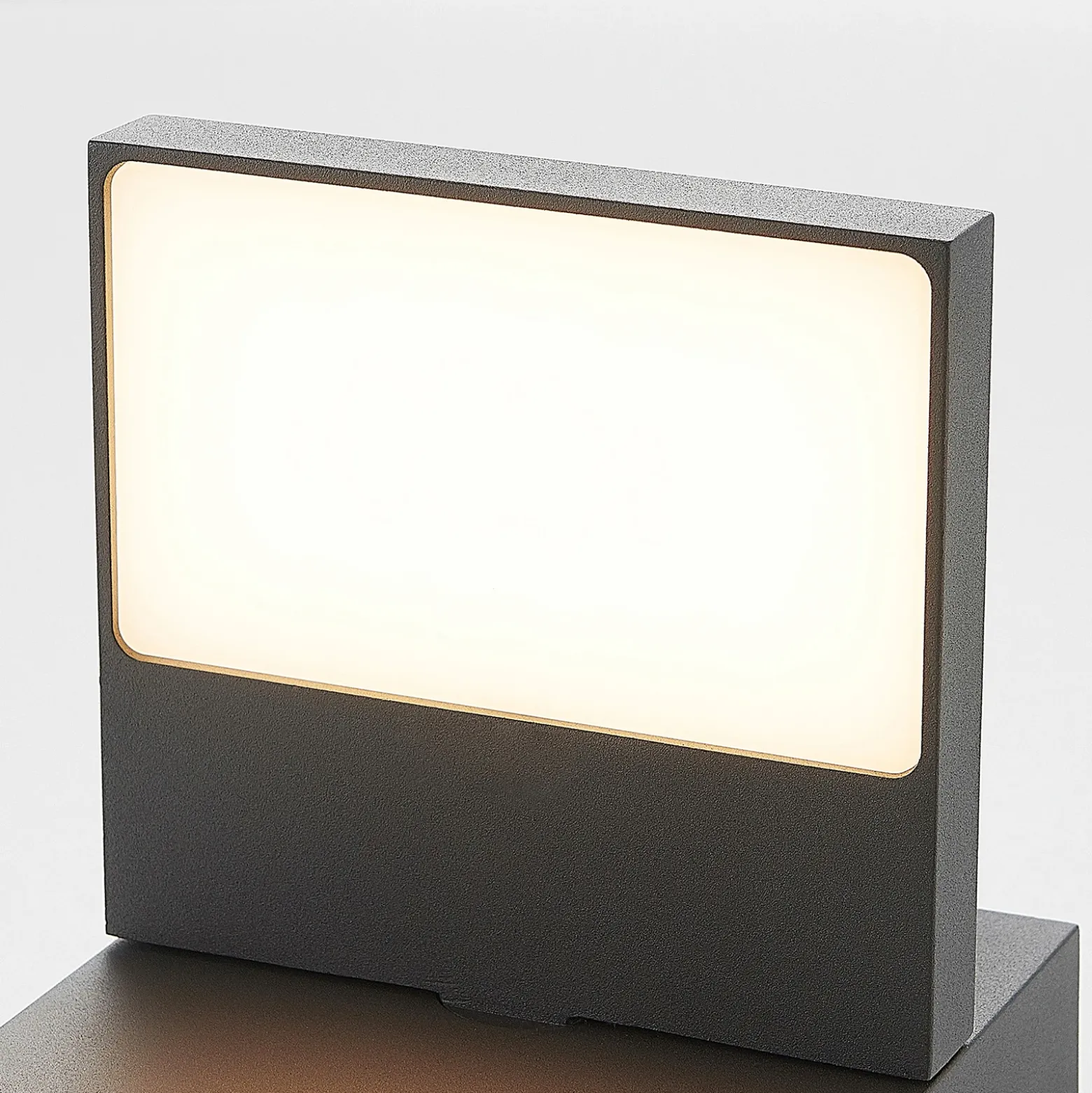 Lucande aplique LED para exterior Silvan, antracita, IP65, 14 cm