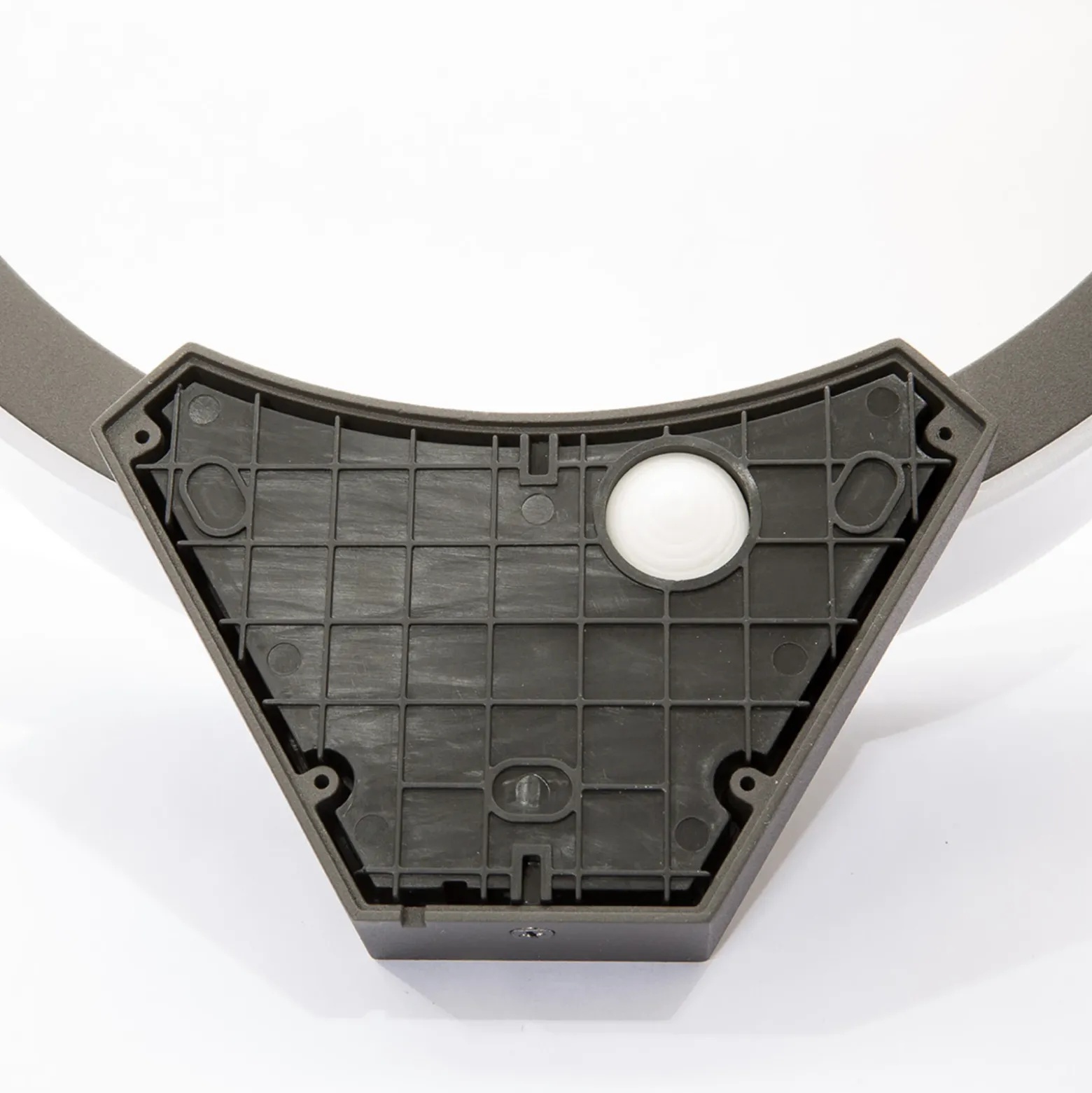 Lucande aplique LED para exterior Half, sensor, antracita, IP54