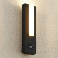 Lucande Aplique LED para exterior Virgalia, detector de movimiento, IP54