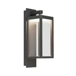 Lucande Aplique LED para exterior Ferdinand, set de 2, gris, 38 cm