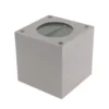 Lucande aplique LED para exterior Jarno, plateado, metal, 9 cm