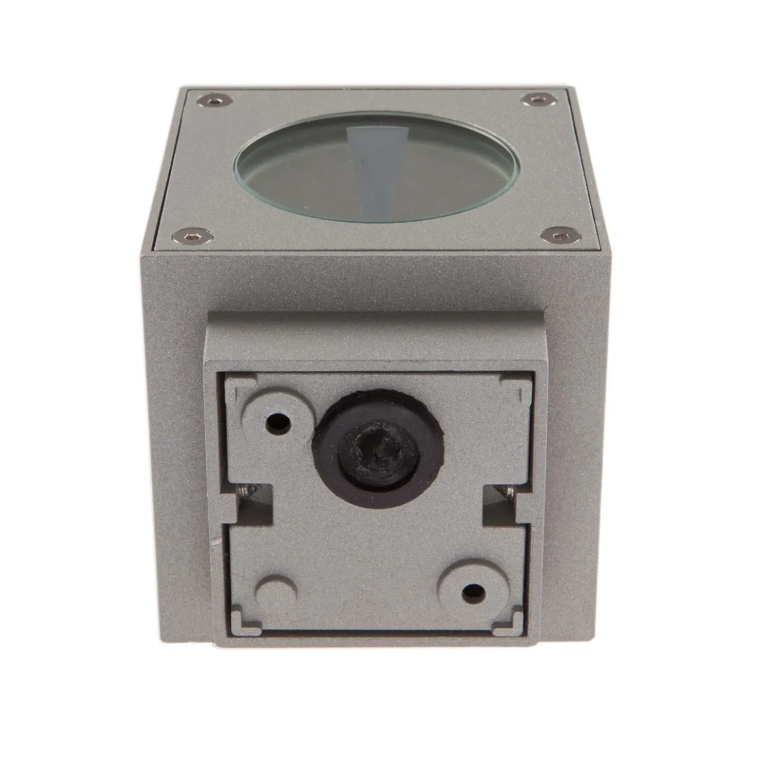 Lucande aplique LED para exterior Jarno, plateado, metal, 9 cm