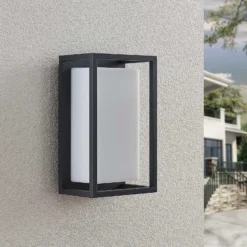 Lucande aplique LED para exterior Ilirian, antracita, aluminio, 15 cm