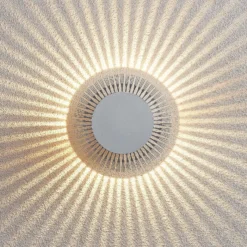 Lucande Aplique LED para exterior Keany, metal, Ø 16 cm, IP54