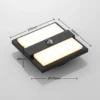 Lucande Aplique LED para exterior Gylfi, 20 cm, negro, sensor