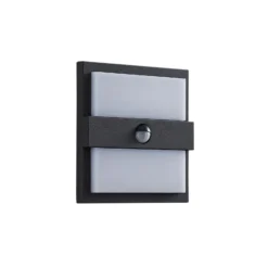 Lucande Aplique LED para exterior Gylfi, 20 cm, negro, sensor