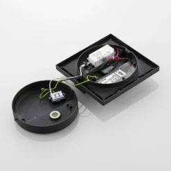 Lucande Aplique LED para exterior Gylfi, 20 cm, negro, sensor
