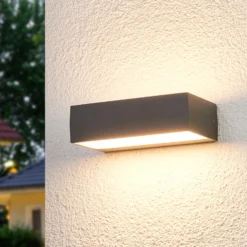 Lucande Aplique LED para exterior Lissi, 21 cm, antracita, IP54