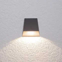 Lucande aplique LED para exterior Hanno, antracita, metal, IP54