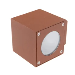 Lucande Aplique LED para exterior Jarno, óxido, metal, 9 cm