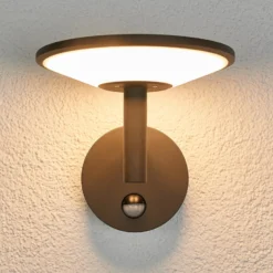 Lucande Aplique LED para exterior Fenia, sensor, IP54, antracita