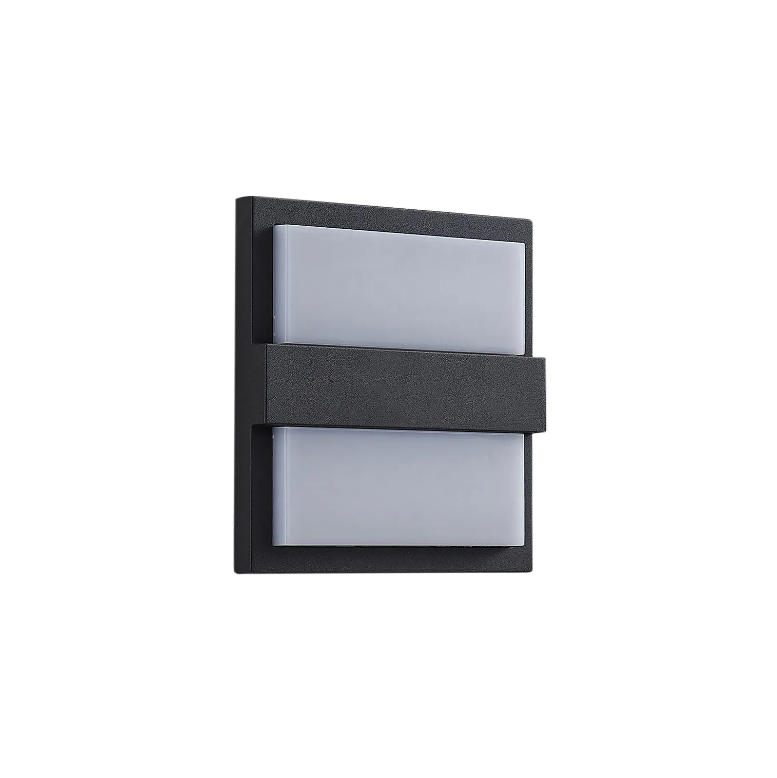Lucande Aplique LED para exterior Gylfi, 20 cm, antracita, aluminio