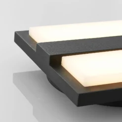 Lucande Aplique LED para exterior Gylfi, 20 cm, antracita, aluminio