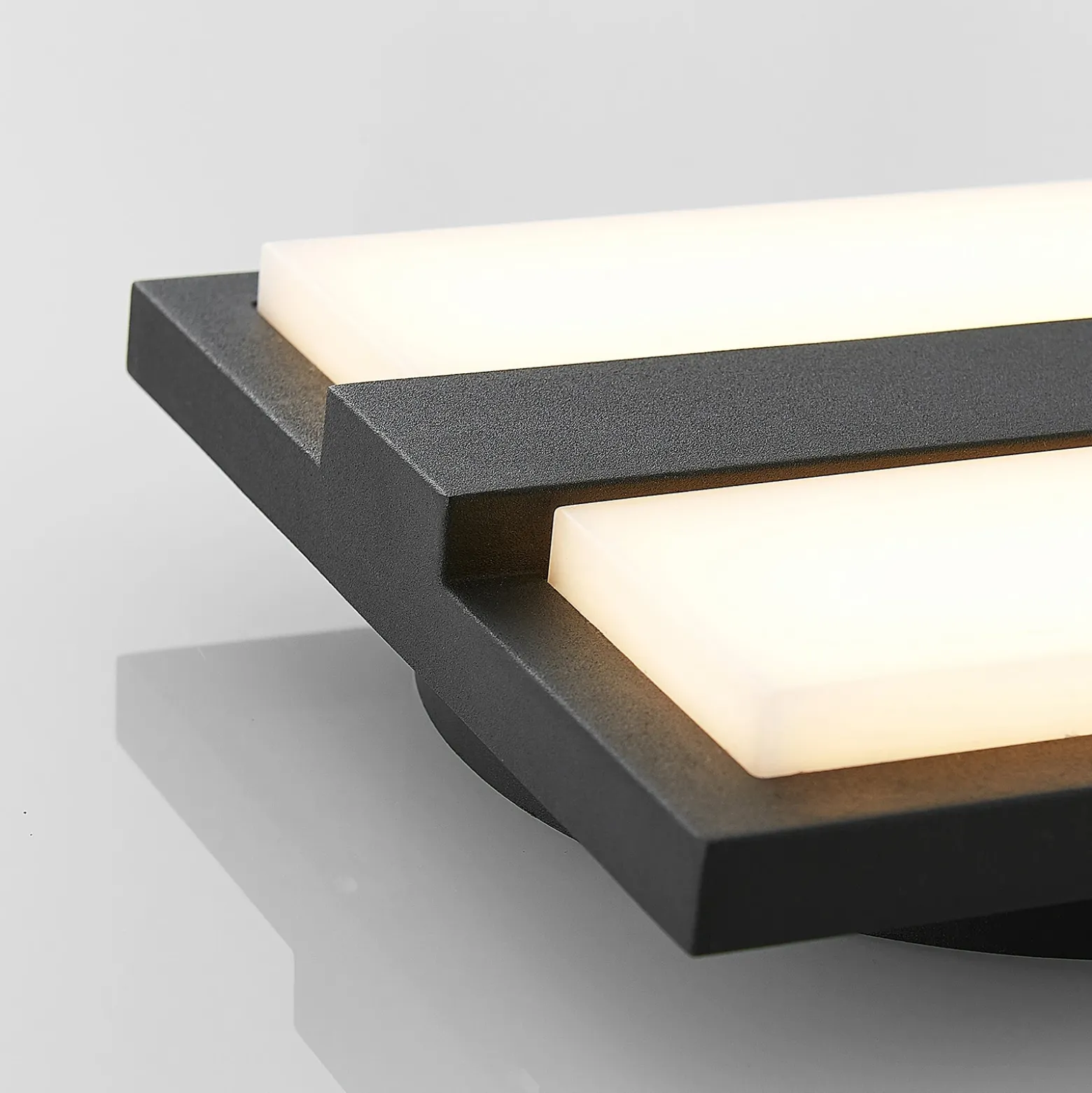 Lucande Aplique LED para exterior Gylfi, 20 cm, antracita, aluminio