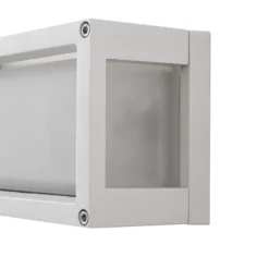 Lucande Aplique para exterior Aurelien, blanco, cristal, 12,5 cm, IP54