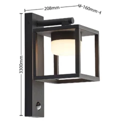 Lucande aplique para exterior Timio, downlight, sensor, GX53, IP44