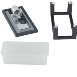 Lucande Aplique para exterior Aurelien, gris, metal, 12,5 cm, IP54