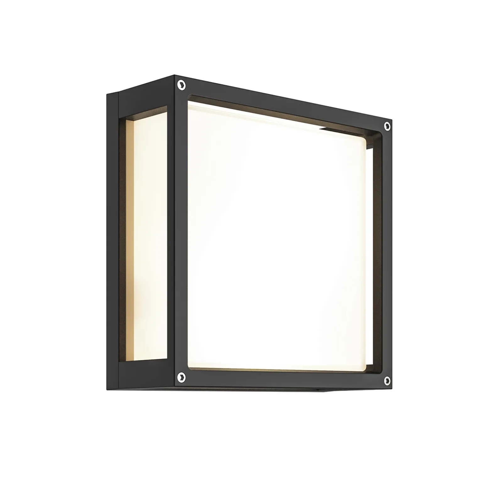Lucande aplique para exterior Aurelien, antracita, metal, 25 x 25 cm