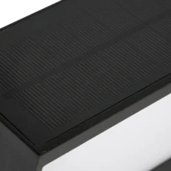 Lucande Aplique solar LED Dava, 14 cm de altura, aluminio, sensor
