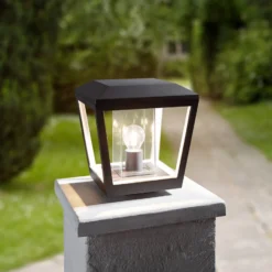 Lucande Baliza Dunia, antracita, metal, 24 cm, IP54
