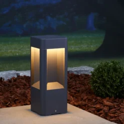 Lucande Baliza LED Annika, antracita, metal, 30 cm