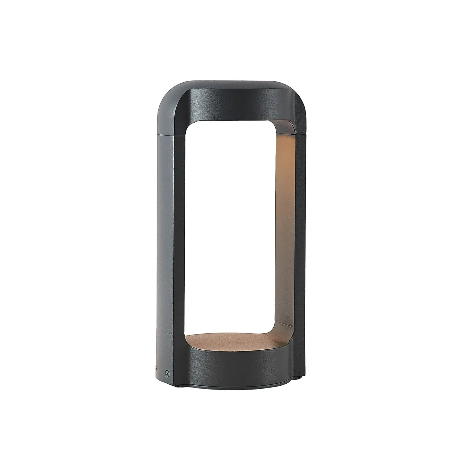 Lucande Baliza LED Habsa, 30 cm, antracita, metal