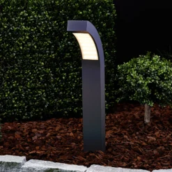 Lucande Baliza LED Lennik, 60 cm, antracita, metal
