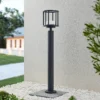 Lucande Bolardo luminoso Berenike, 85 cm, gris oscuro, metal, GX53