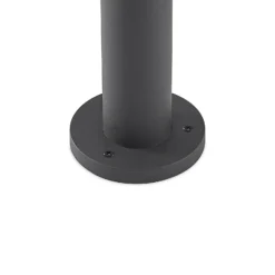 Lucande Bolardo luminoso Berenike, 85 cm, gris oscuro, metal, GX53
