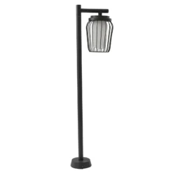 Lucande Bolardo luminoso Chandan, 100 cm, negro, aluminio