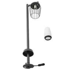 Lucande Bolardo luminoso Chandan, 100 cm, negro, aluminio