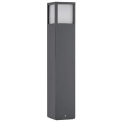 Lucande Bolardo luminoso Dewari, E27, 65 cm, gris oscuro, IP54