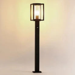 Lucande Bolardo luminoso Ferda, 100 cm, sensor, antracita, IP44