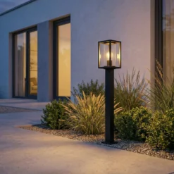 Lucande Bolardo luminoso Ferda, 100 cm, antracita, IP44