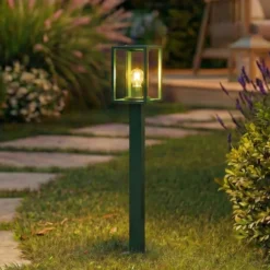 Lucande Bolardo luminoso Ferda, 100 cm, verde, IP44