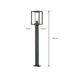 Lucande Bolardo luminoso Ferda, 100 cm, verde, IP44