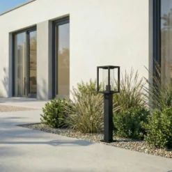 Lucande Bolardo luminoso Ferda, 60 cm, antracita, IP44