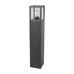 Lucande Bolardo luminoso Klemens, 65 cm, antracita, metal, E27