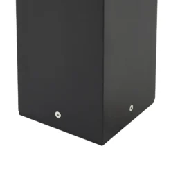 Lucande Bolardo luminoso Klemens, 90 cm, negro, metal, IP54