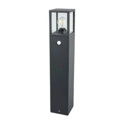 Lucande Bolardo luminoso Klemens, 65 cm, sensor, antracita, E27
